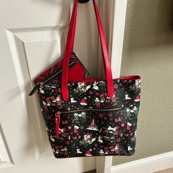 Dooney & Bourke Disney Christmas “Woodland” Tote AND Coordinating Wallet - Picture 2 of 14